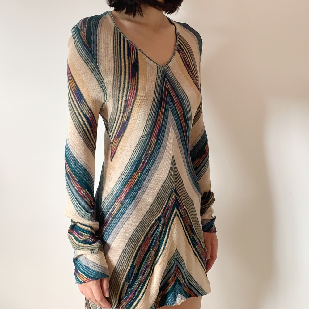 vintage missoni chevron knit dress